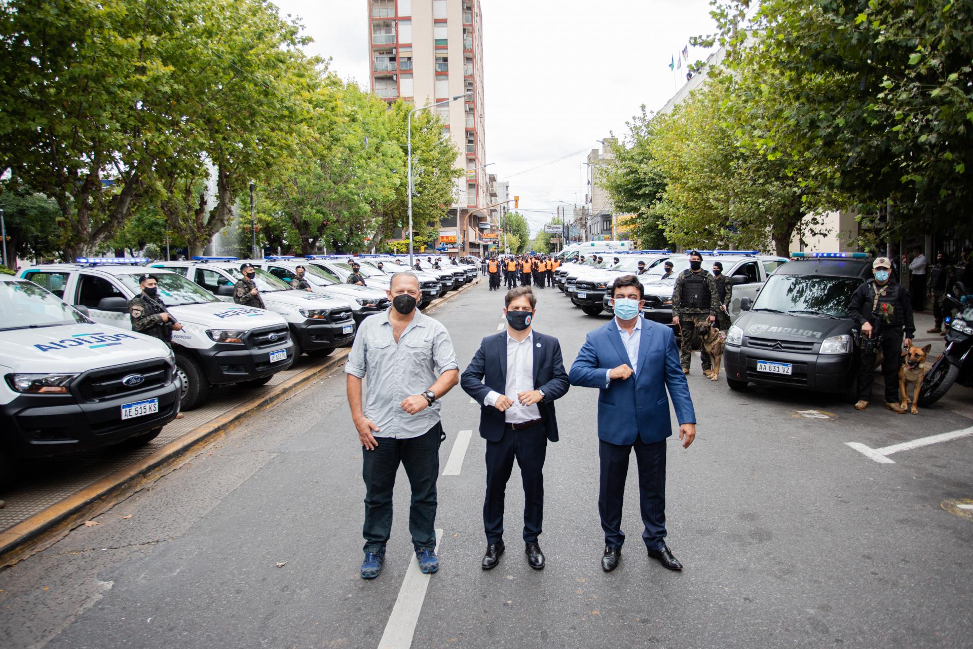 KICILLOF, BERNI Y ESPINOZA PUSIERON EN MARCHA NUEVOS PATRULLEROS PARA LA MATANZA