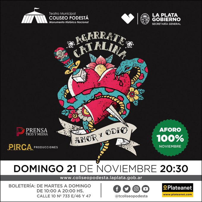LA MURGA AGARRATE CATALINA SE PRESENTA EN EL COLISEO PODESTÁ