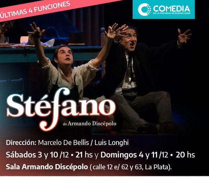 ÚLTIMAS FUNCIONES DE “STEFANO” EN EL TEATRO DE LA COMEDIA