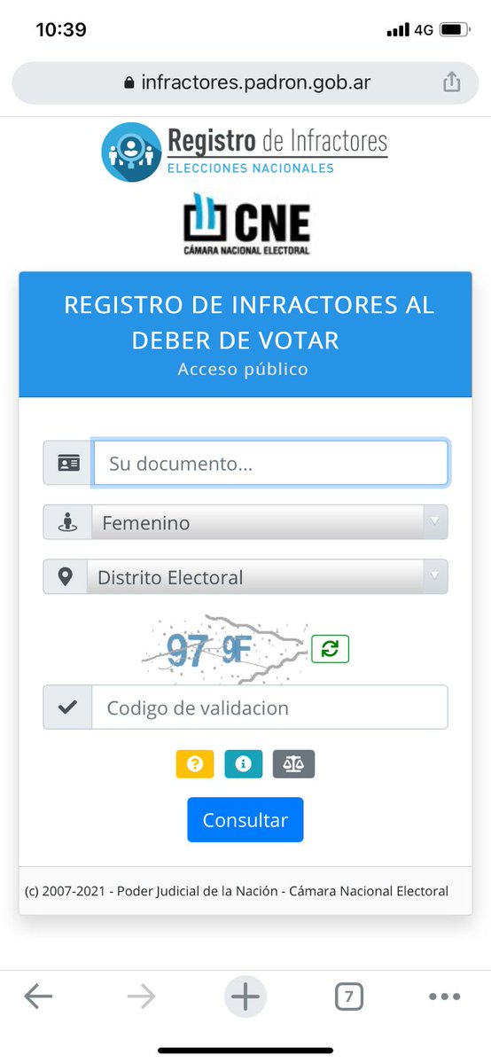 LA JUSTIFICACIÓN DEL NO VOTO SE PUEDE HACER ON LINE